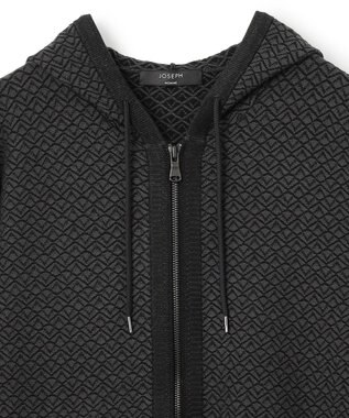 JOSEPH HOMME 【イージーケア】 ヴィスコースリンクス　ジップアップニットフーディー グレー系