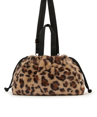 LeSportsac FUR DRAWSTRING TOTE/レオパードフラッフィーファー レオパードフラッフィーファー