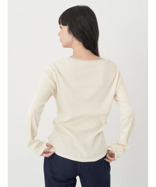 earth music&ecology レースＶネックテレコインナー Ivory