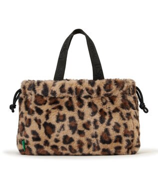 LeSportsac FUR DRAWSTRING TOTE/レオパードフラッフィーファー レオパードフラッフィーファー