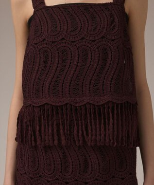 GRACE CONTINENTAL クロシェレースキャミ ブラウン