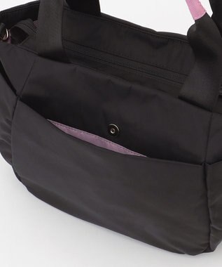 TOCCA 【サスティナブル素材・撥水・WEB＆一部店舗限定】NUOTO NYLON TOTE トートバッグ ブラック（ショルダー紫ピンク）