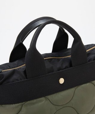 TOPKAPI 【Breath TOPKAPI】RIPPLE リプル キルティング ショルダー付き 縦型 トートバッグ / 撥水 / 軽量 カーキ