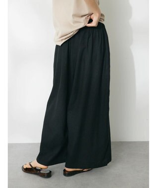 CRAFT STANDARD BOUTIQUE 【キナリノ別注】リネンレーヨンワイドパンツ Black