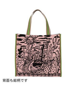 tsumori chisato CARRY サボテンと太陽 トートバッグ Lサイズ　【たっぷり収納】 ピンク