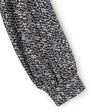 23区 【吸水速乾/UVケア/防シワ性】シャドージオメトリックプリント ワンピース ネイビー系