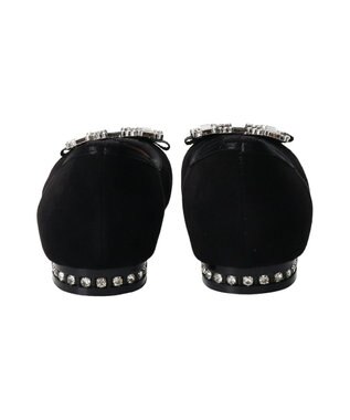 Bridget Birkin 【Bridget Birkin】スクエアビジューフラットシューズ ブラックスウェード