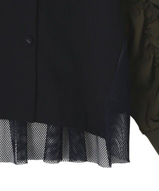 YECCA VECCA 異素材MIXテーラードジャケット Navy