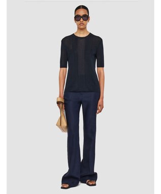 JOSEPH クリスピーレーヨン　ショートスリーブニット Navy