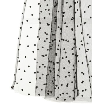 AMERICAN HOLIC ドットフロッキーレイヤードチュールスカート Black