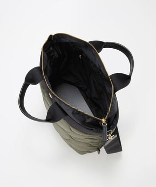 TOPKAPI 【Breath TOPKAPI】RIPPLE リプル キルティング ショルダー付き 縦型 トートバッグ / 撥水 / 軽量 カーキ