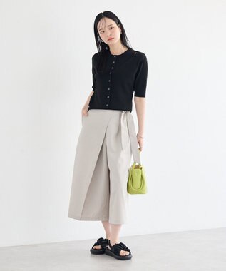 earth music&ecology フェイクレイヤードアメスリプルオーバー Black