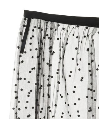 AMERICAN HOLIC ドットフロッキーレイヤードチュールスカート Black