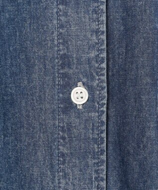 ANY L シアーデニムオーバーシャツ フェードインディゴ