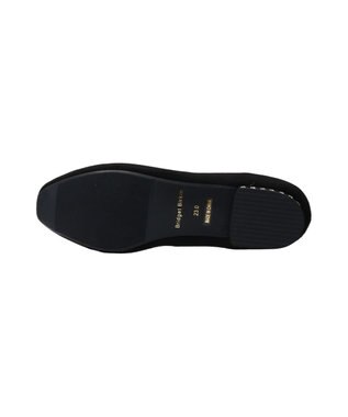 Bridget Birkin 【Bridget Birkin】スクエアビジューフラットシューズ ブラックスウェード