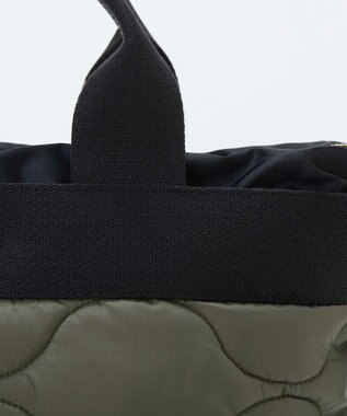 TOPKAPI 【Breath TOPKAPI】RIPPLE リプル キルティング ショルダー付き 縦型 トートバッグ / 撥水 / 軽量 カーキ