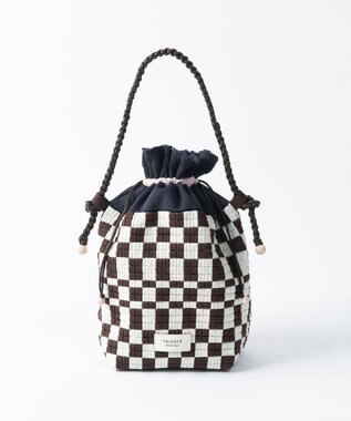 TRICOTE ピクセル巾着ポーチバッグ
