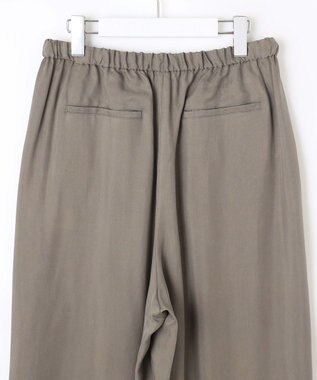 23区 【SLOW/一部店舗限定】キュプラフィブリルクロス サイドライン ワイドパンツ カーキ系