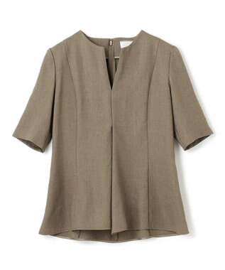 BEIGE， CAROLE / ペプラムブラウス Khaki×Sand