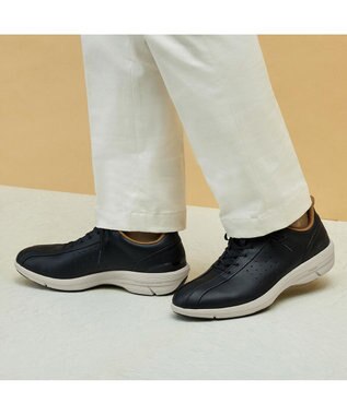 ASICS WALKING ハダシウォーカー メンズ 3E相当 ブラック×ベージュ