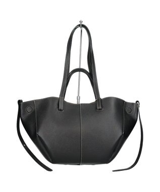 INTER-CHAUSSURES 【ANDREA CARDONE】センターシームレザーハンドバッグ ブラック