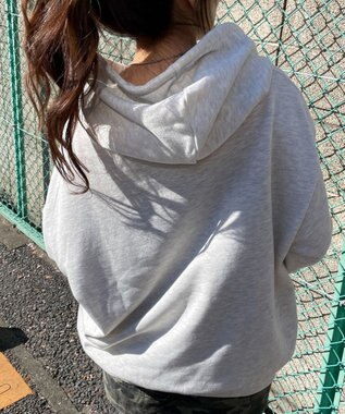 WEGO ロゴビッグプルパーカー ライトグレー