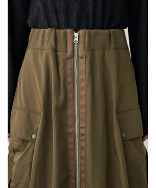 Green Parks ・ＳＵＧＡＲ　ＳＰＯＯＮ　ミリタリーフレアスカート Khaki