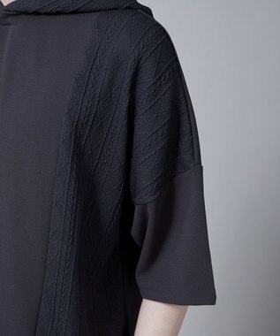 WEGO ジオメトリックブロックフードT(S) ダークグレー