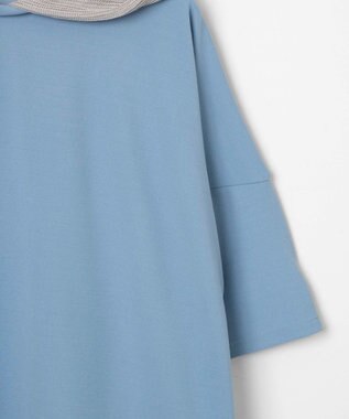 WEGO フェイクレイヤードフードT（S） ブルー