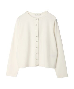 earth music&ecology パールスナップボタンカーディガン Ivory