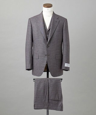 GOTAIRIKU 【CANONICO/カノニコ】 ヴィンテージ サキソニー3ピーススーツ （ブラウンミックス） ダークブラウン系8