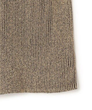 uncrave ラメニット タートルトップス シャンパンゴールド