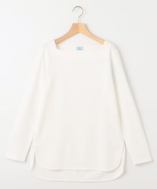 組曲 スクエアネックテール ロングＴシャツ アイボリー系