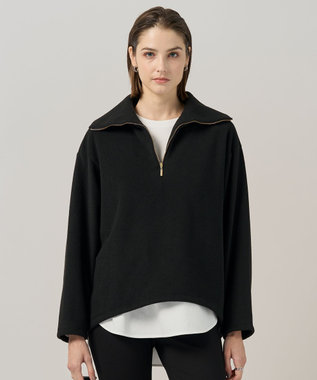 ICB L 【洗える】 トスカーナフリース ハーフジッププルオーバー