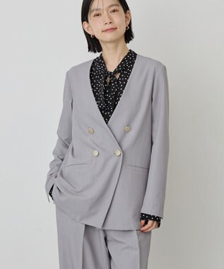 AMERICAN HOLIC 【イージーケア】ノーカラージャケット