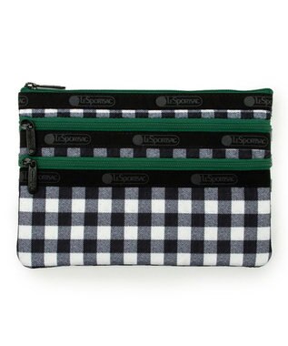 LeSportsac 3ZIP COSMETIC/クラシカルギンガムACC クラシカルギンガムACC
