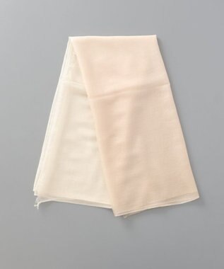 AURORA 【 LANVIN COLLECTION（ランバン コレクション） 】カシミヤ100%薄手オンブレーストール ライトベージュ