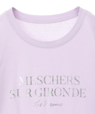 Green Parks 箔プリントフェミニンロゴＴシャツ Purple