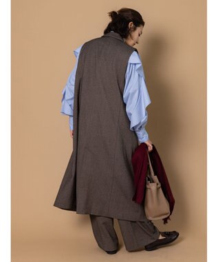 Te chichi 【泉 里香さん着用・Oggi.jp10/23掲載】ラッフルスリーブシャツ ブルー