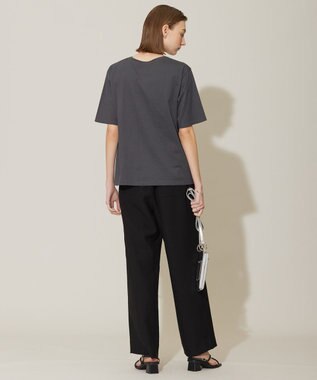 ICB 【接触冷感・UVケア・洗える】ロゴＴＥＥ カットソー チャコールグレー系