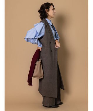 Te chichi 【泉 里香さん着用・Oggi.jp10/23掲載】ラッフルスリーブシャツ ブルー