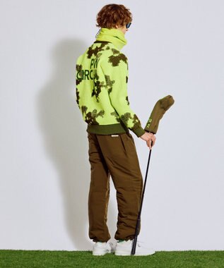 PW CIRCULUS 【MEN】Spark dot camouflage 軽量ニット ゴルフ ライトグリーン系5