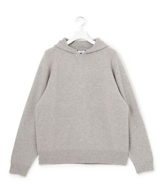 J.PRESS YORK STREET 【UNISEX】ウールカシミヤ フーディニット ライトグレー系
