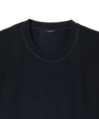 JOSEPH クリスピーレーヨン　ショートスリーブニット Navy