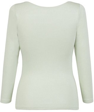 Wing あったかインナー　【ラクのびサーモ】　裏起毛　綿混　８分袖　ウイング／ワコール　EL6811 オリーブ