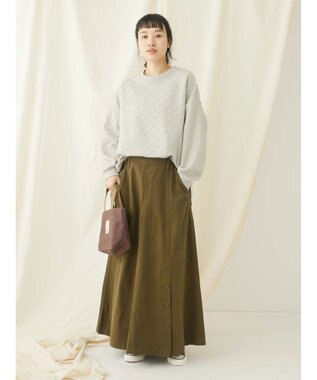 CRAFT STANDARD BOUTIQUE 綿ピーチカーゴスカート Khaki