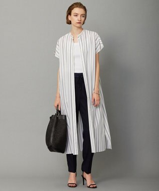 ICB 【接触冷感・UVケア・速乾・洗える】FluidBackSatin ドロストパンツ ネイビー系