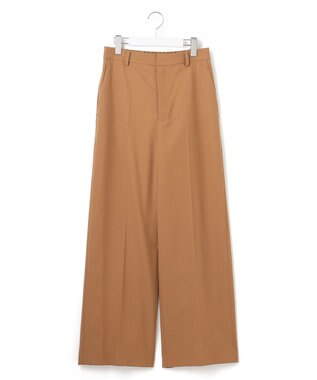 23区 【先行予約/見上愛さん着用】ナチュラルストレッチサキソニー ワイドパンツ キャメル系