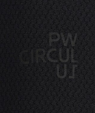 PW CIRCULUS 【MEN】ベースボールカラーポロシャツ ブラック系
