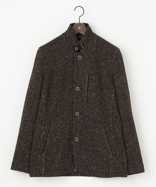 JOSEPH ABBOUD 【洗える】ツィーディーフリース ブルゾン ブラウン系